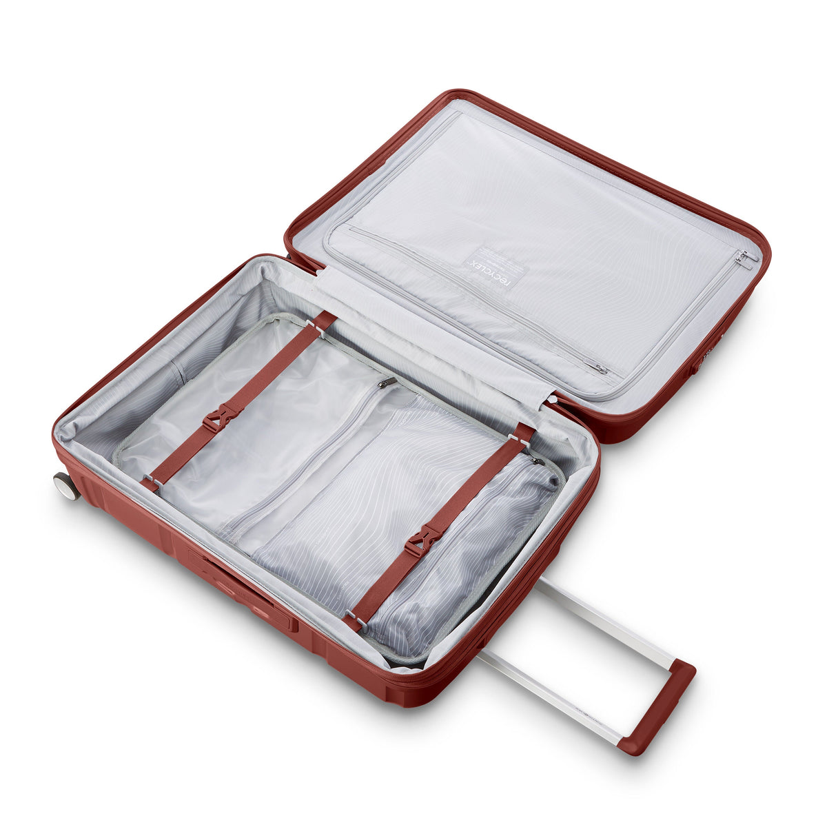 Samsonite Outline Pro Spinner Medium in the color Mars Red.