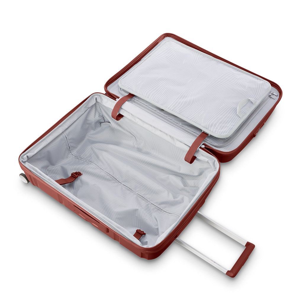 Samsonite Outline Pro Spinner Medium in the color Mars Red.