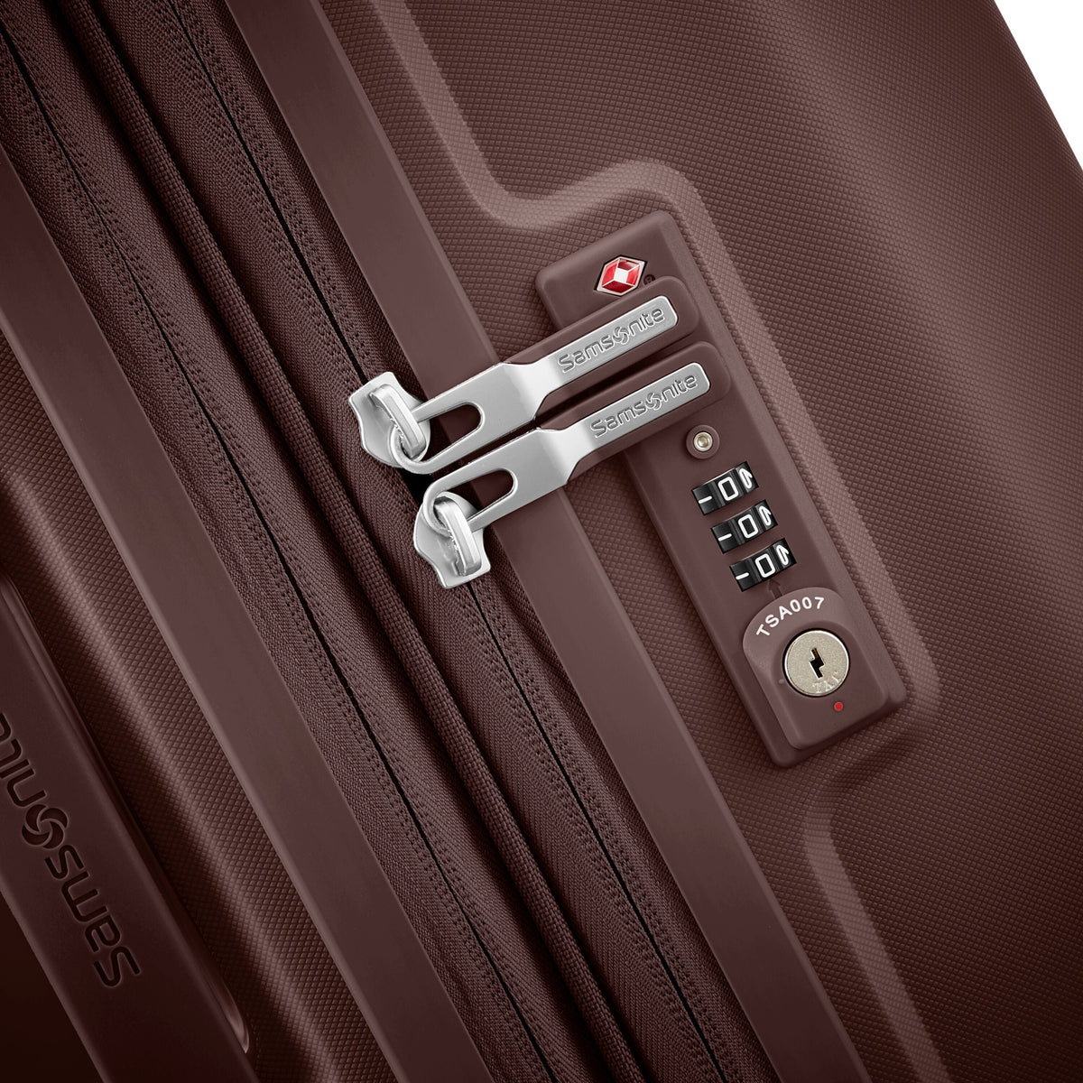 Samsonite Outline Pro Spinner Medium in the color Chocolate Mauve.