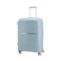 Samsonite Outline Pro Spinner Medium in the color Translucent Blue.