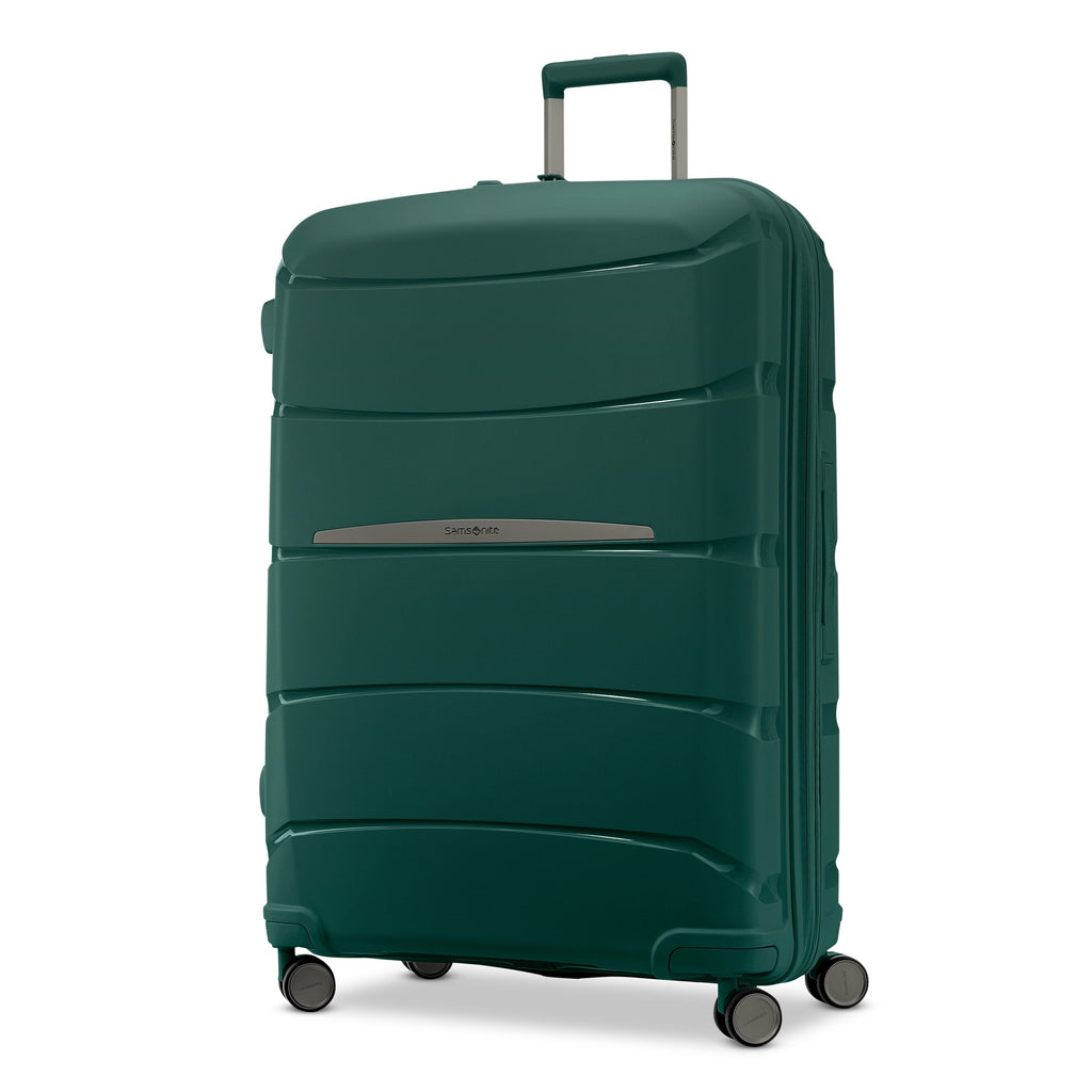 Samsonite Outline Pro Spinner Large in the color Emerald Green.