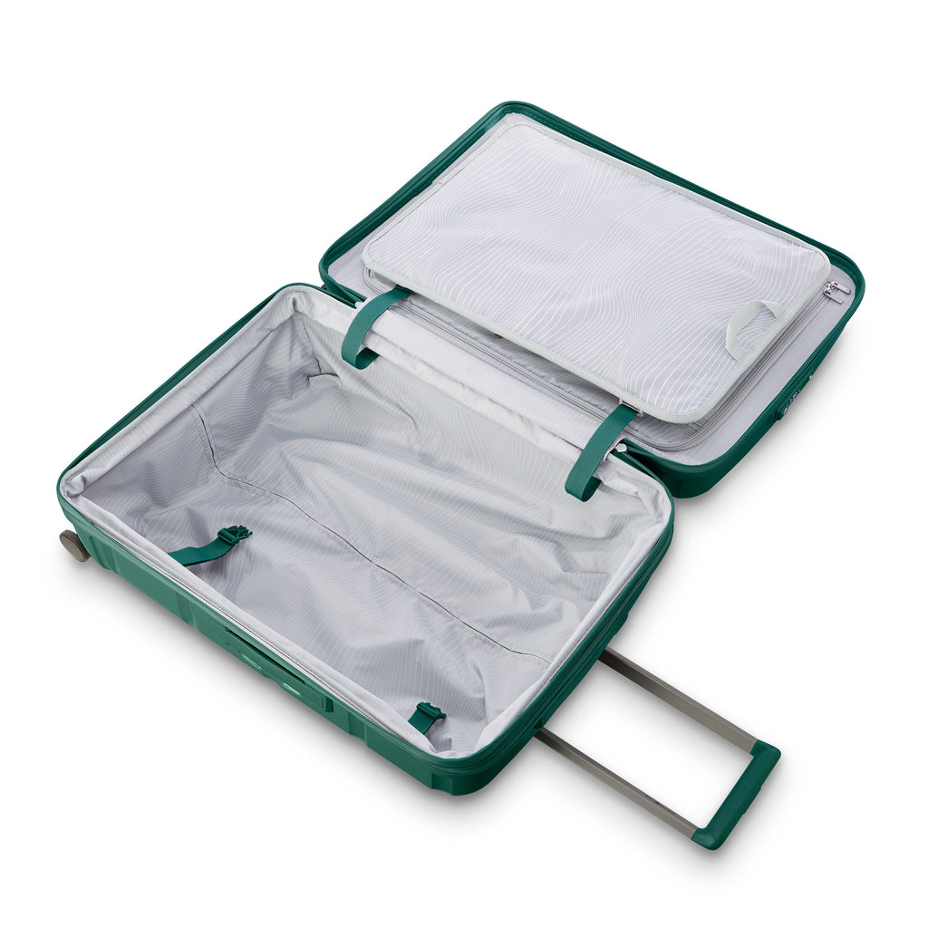 Samsonite Outline Pro Spinner Large in the color Emerald Green.