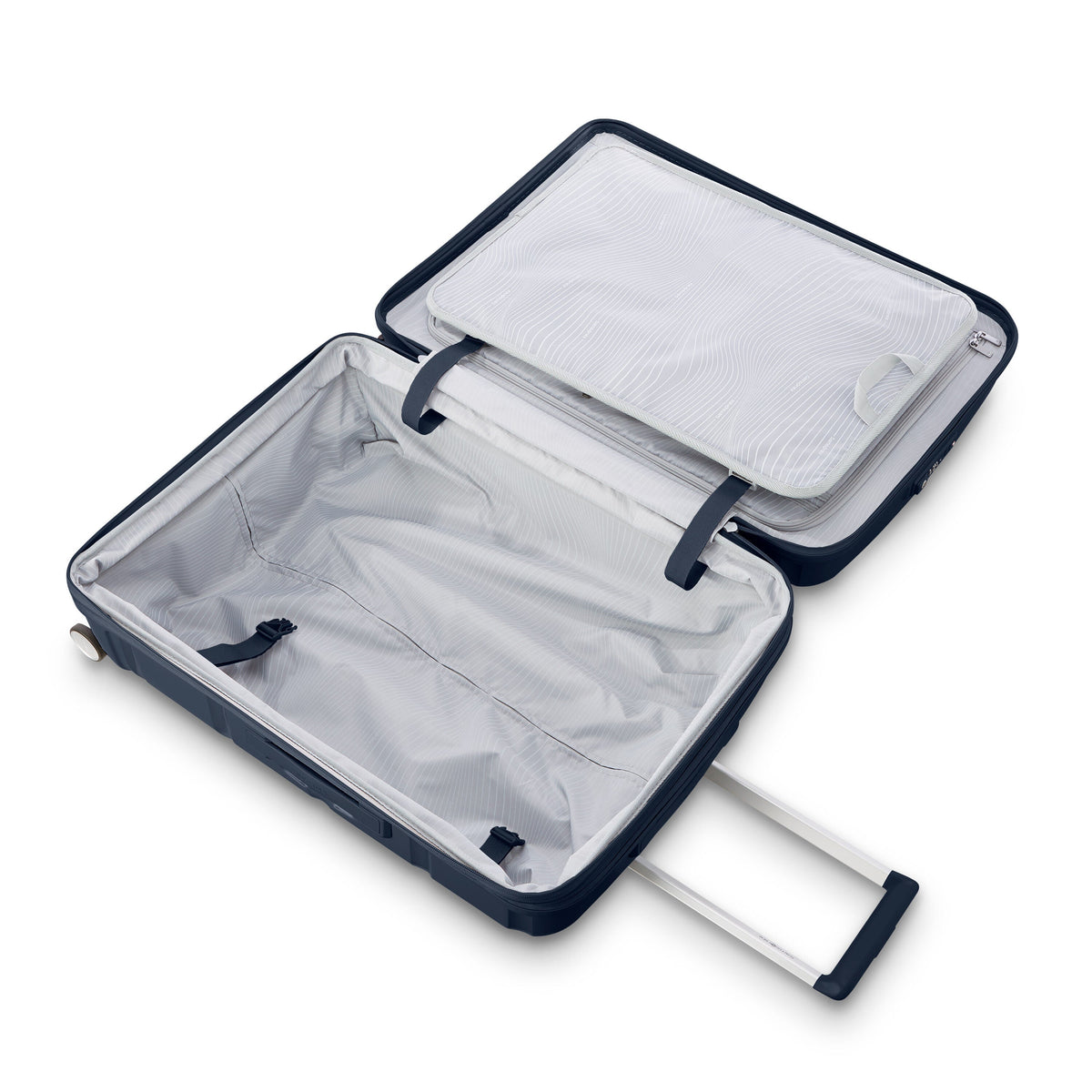 Samsonite Outline Pro Spinner Large in the color Midnight Blue.