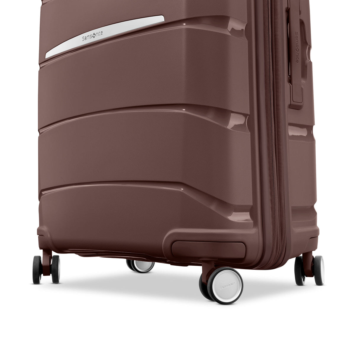 Samsonite Outline Pro Spinner Large in the color Chocolate Mauve.