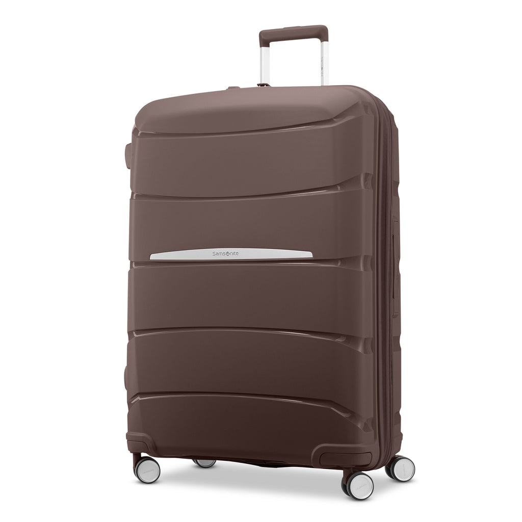 Samsonite Outline Pro Spinner Large in the color Chocolate Mauve.