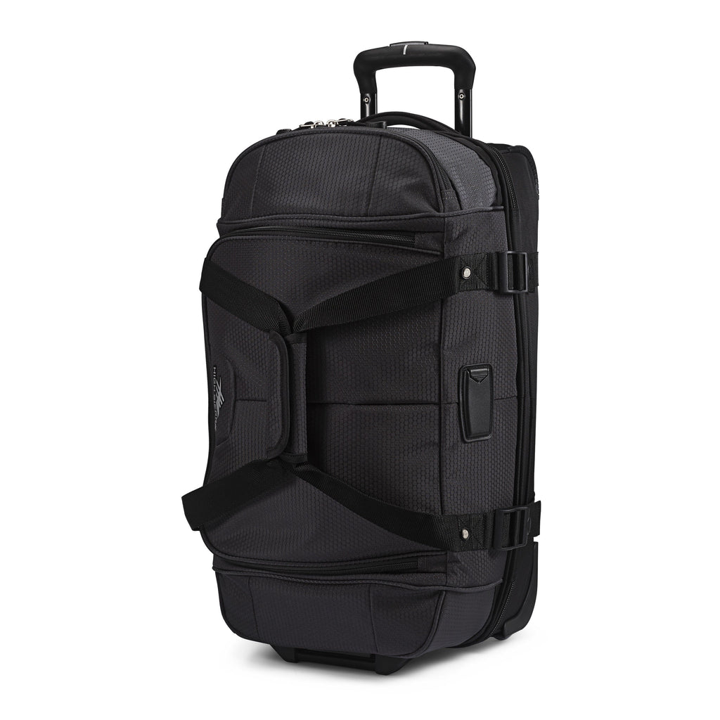 High Sierra Fairlead 22" Drop Bottom Duffle in the color Mercury/Black.