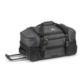 High Sierra Fairlead 22" Drop Bottom Duffle in the color Mercury/Black.