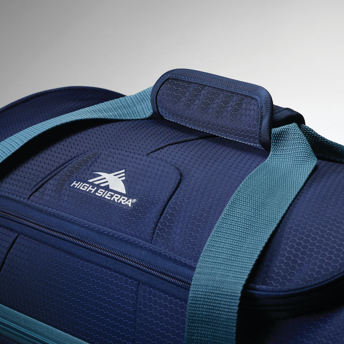 High Sierra Fairlead 22" Drop Bottom Duffle in the color True Navy/Graphite Blue.