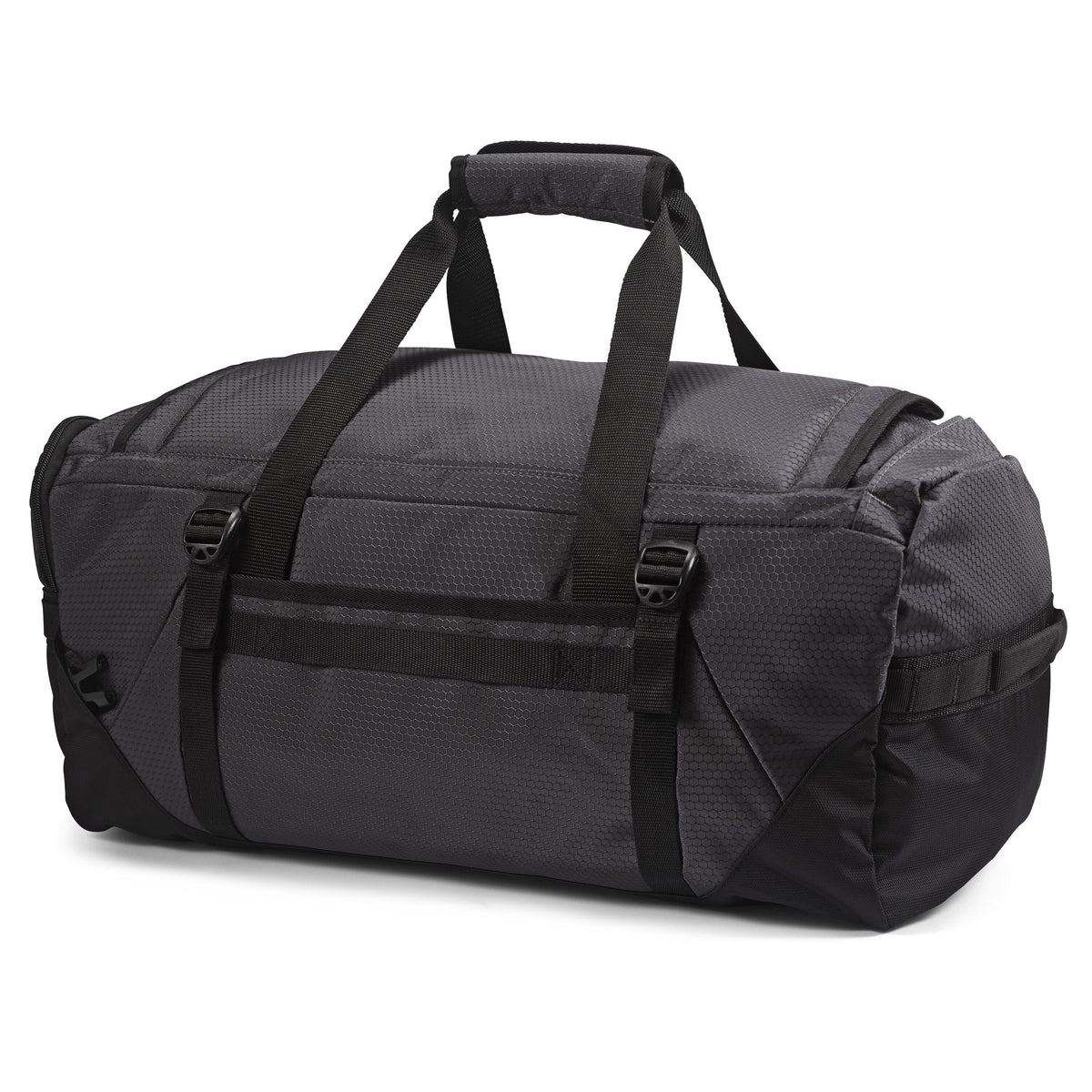 High Sierra Fairlead Convertible Duffle in the color Mercury/Black.