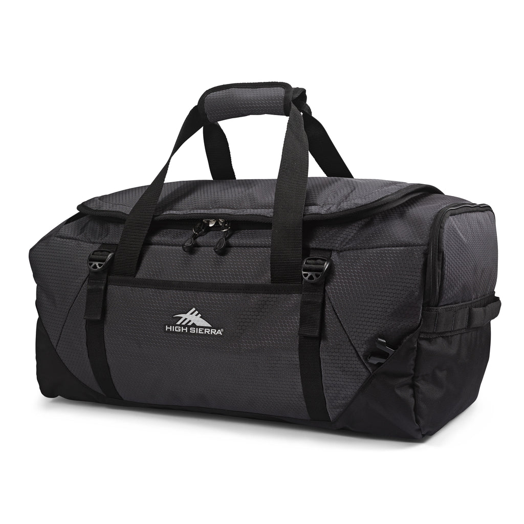 High Sierra Fairlead Convertible Duffle in the color Mercury/Black.