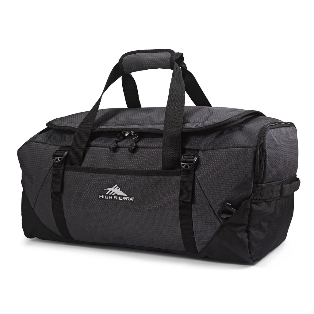 High Sierra Fairlead Convertible Duffle in the color Mercury/Black.