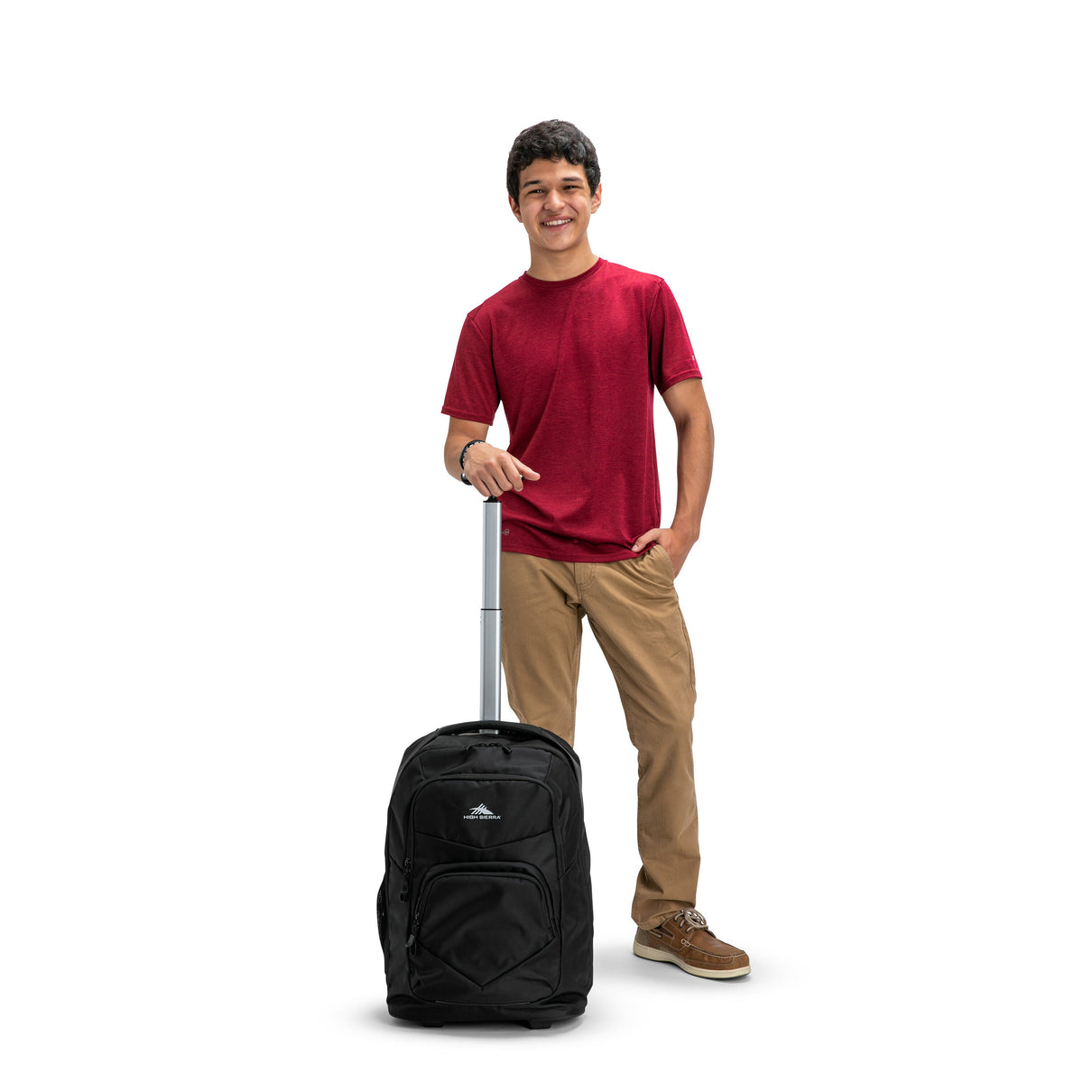 High Sierra Freewheel Pro Wheeled Backpack in the color Black.