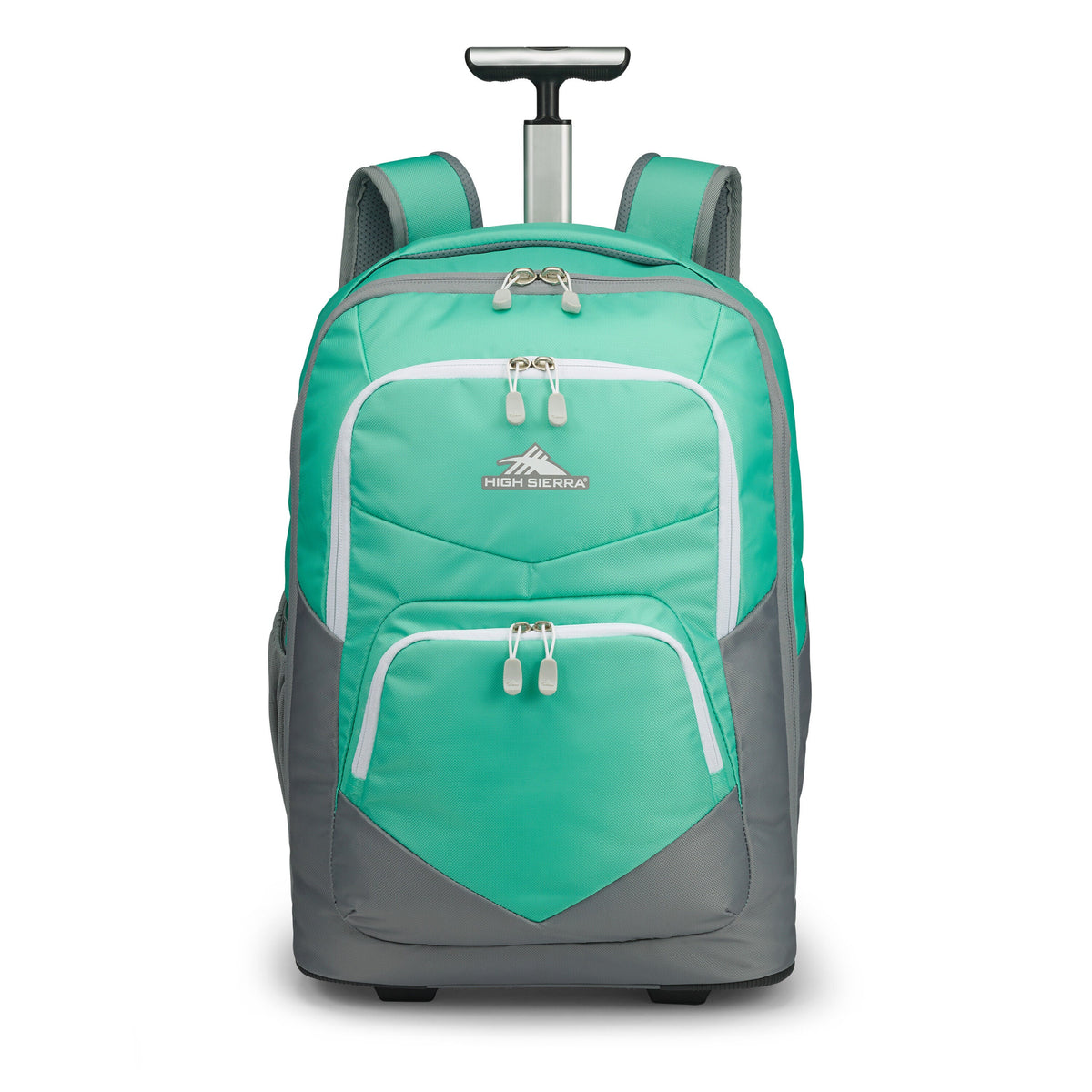 High Sierra Freewheel Pro Wheeled Backpack in the color Aquamarine/White.