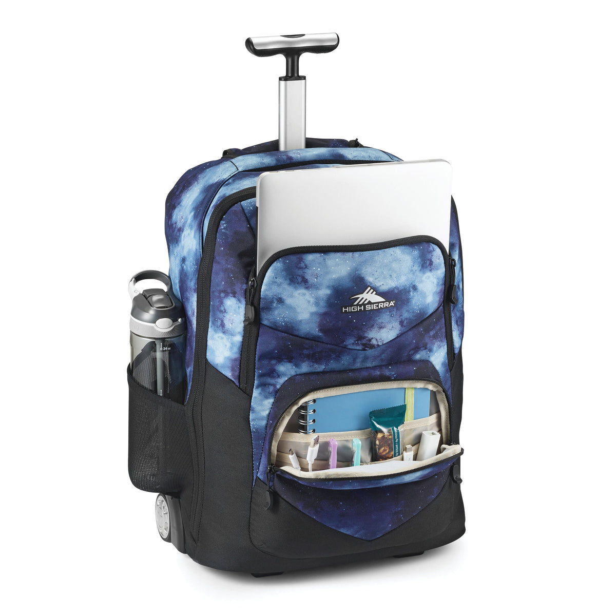 High Sierra Freewheel Pro Wheeled Backpack in the color Space/Black.