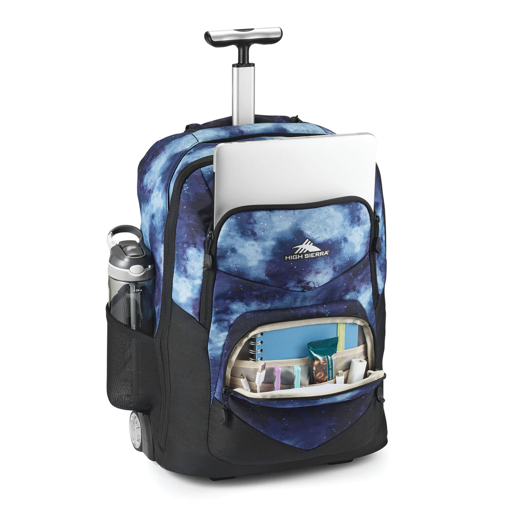 High Sierra Freewheel Pro Wheeled Backpack in the color Space/Black.