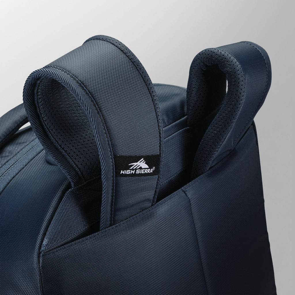 High Sierra BTS Powerglide Pro Wheeled Backpack in the color Indigo Blue.