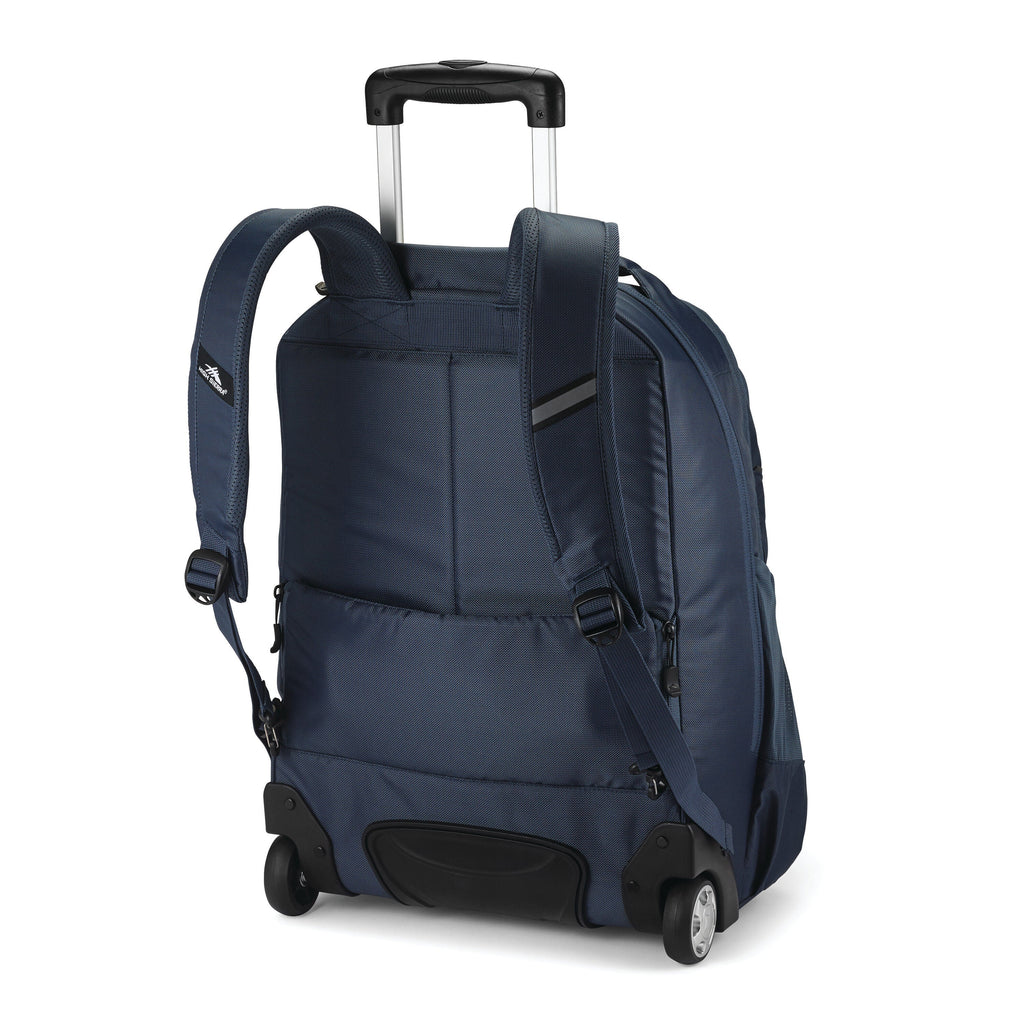 High Sierra BTS Powerglide Pro Wheeled Backpack in the color Indigo Blue.