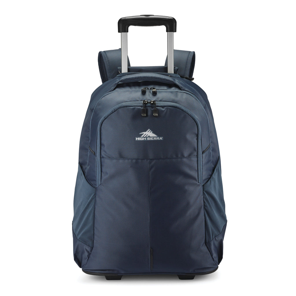 High Sierra BTS Powerglide Pro Wheeled Backpack in the color Indigo Blue.
