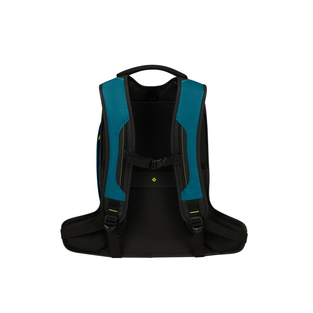 Samsonite Prodiver Laptop Backpack (Medium) in the color Petrol Blue/Lime.