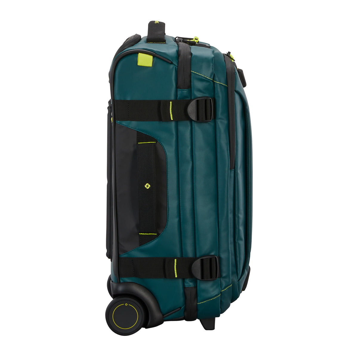 Samsonite Prodiver Wheeled Duffle (55/20) in the color Dark Teal/Lime.