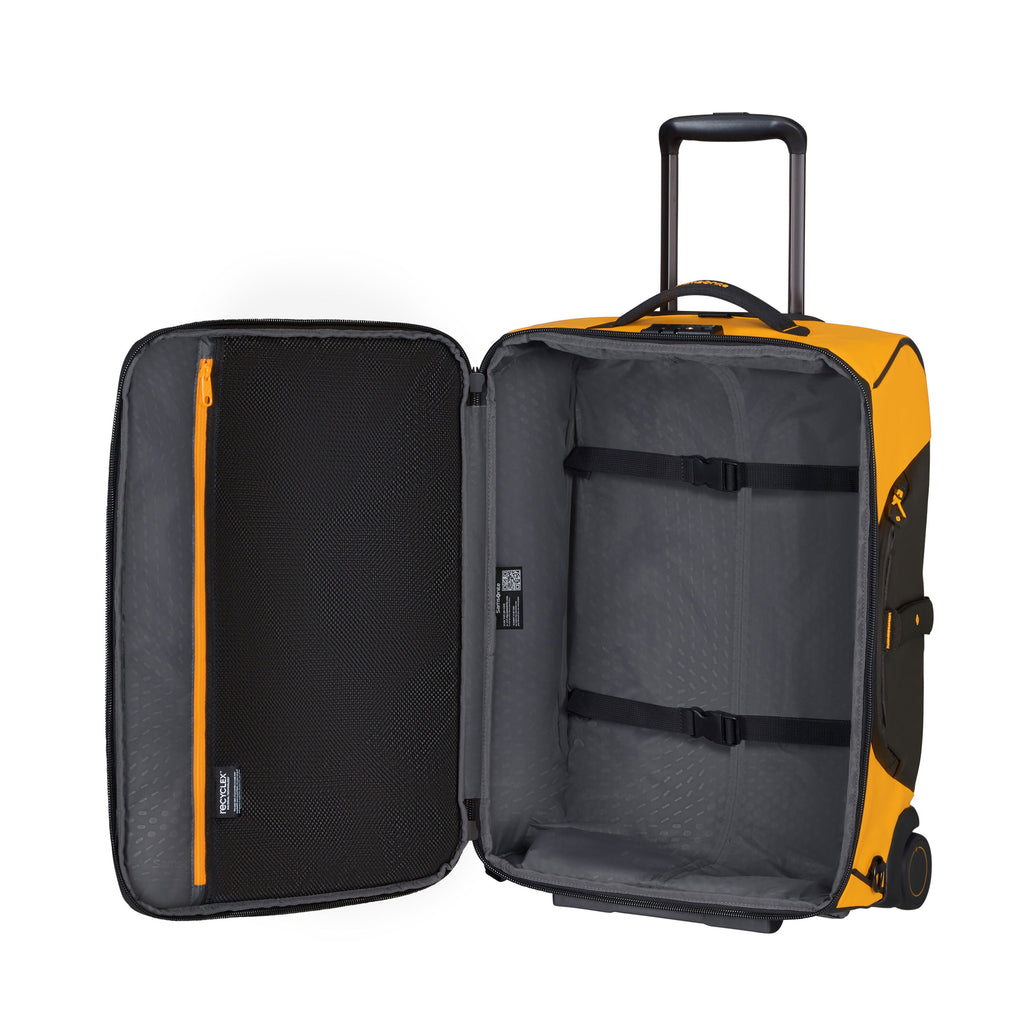 Samsonite Prodiver Wheeled Duffle Backpack (55/20) in the color Yellow.
