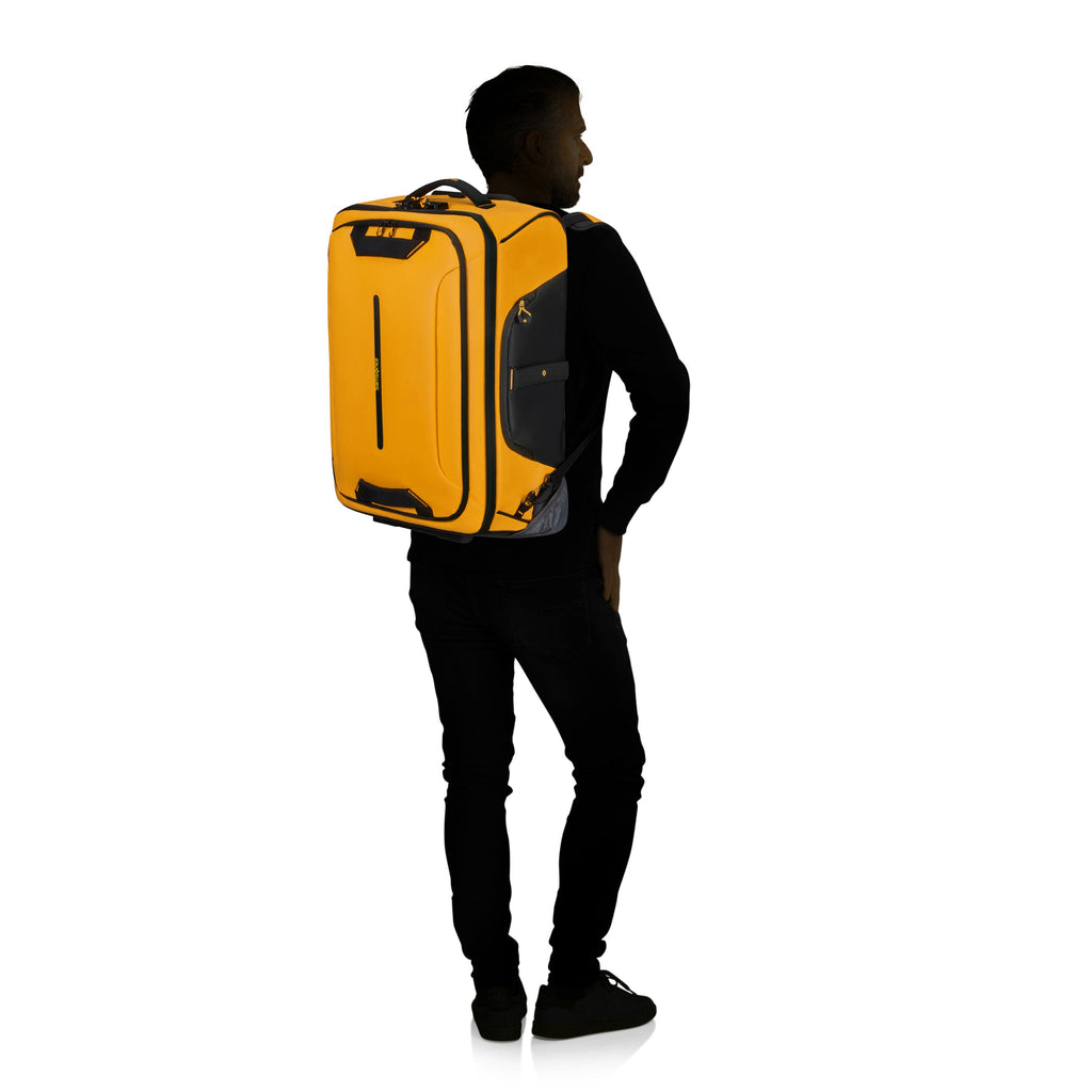 Samsonite Prodiver Wheeled Duffle Backpack (55/20) in the color Yellow.