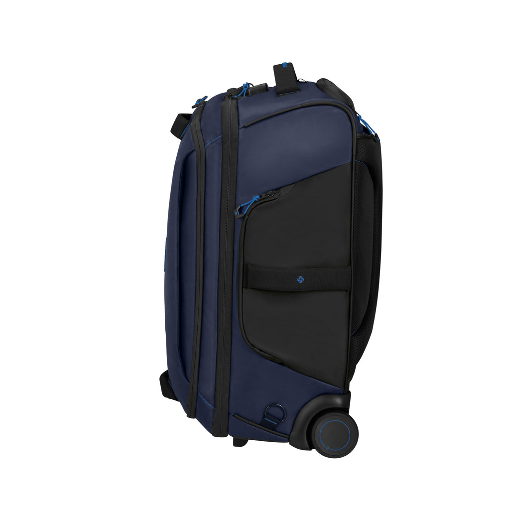 Samsonite EcoDiver Wheeled Duffle Backpack (55/20) in the color Blue Nights.