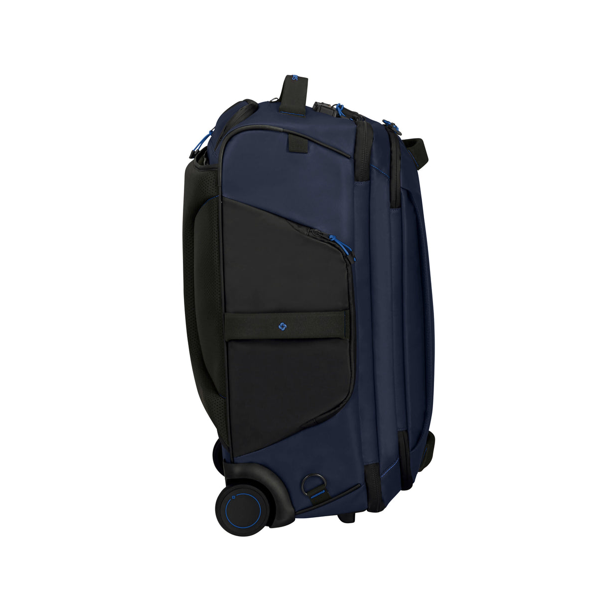 Samsonite EcoDiver Wheeled Duffle Backpack (55/20) in the color Blue Nights.