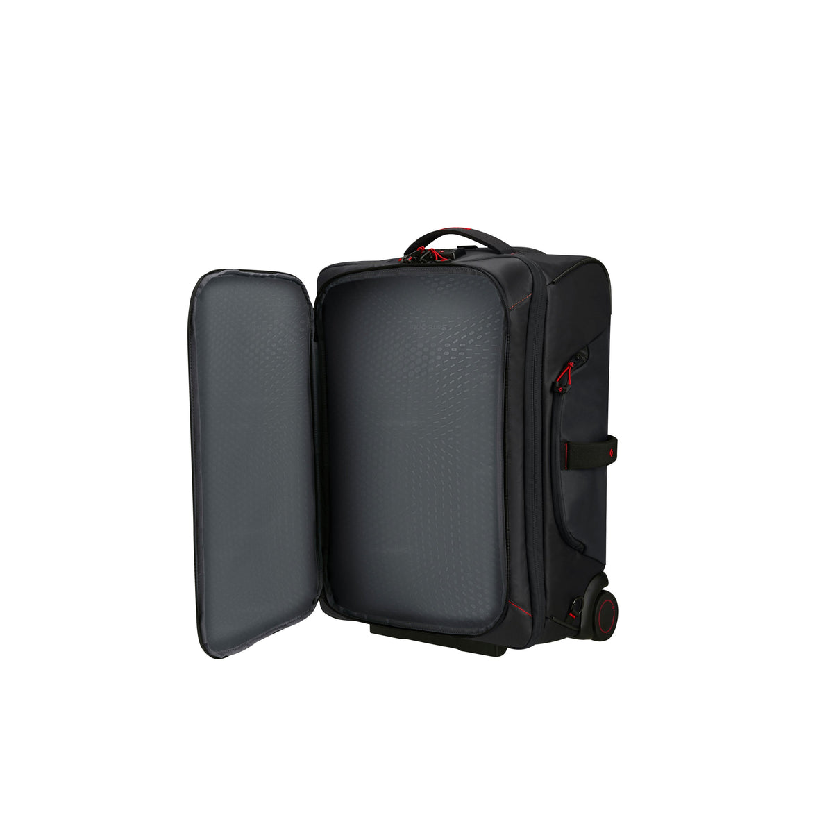 Samsonite EcoDiver Wheeled Duffle Backpack (55/20) in the color Black.