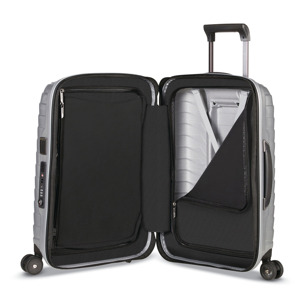 Samsonite Proxis Spinner Carry-On™ in the color Silver.