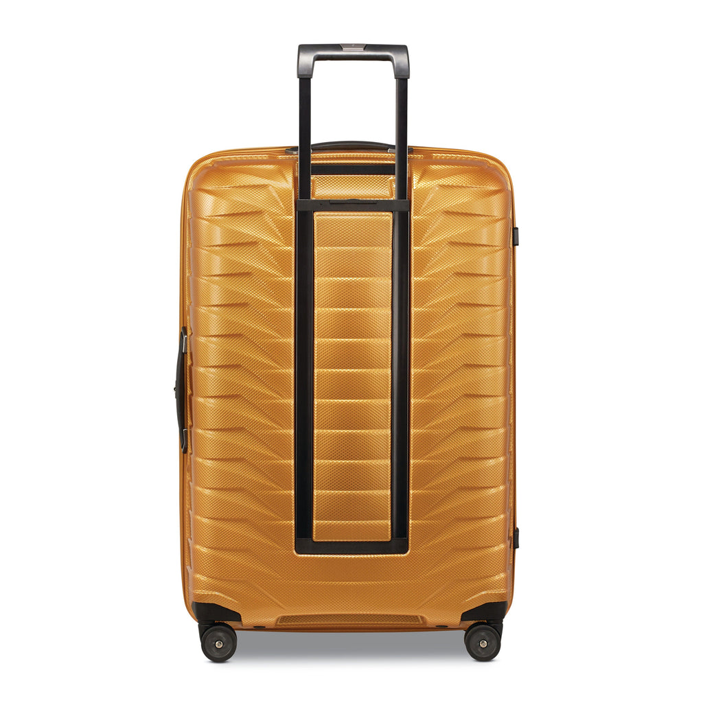 Samsonite Proxis Spinner Large (28) in the color Honey Gold.