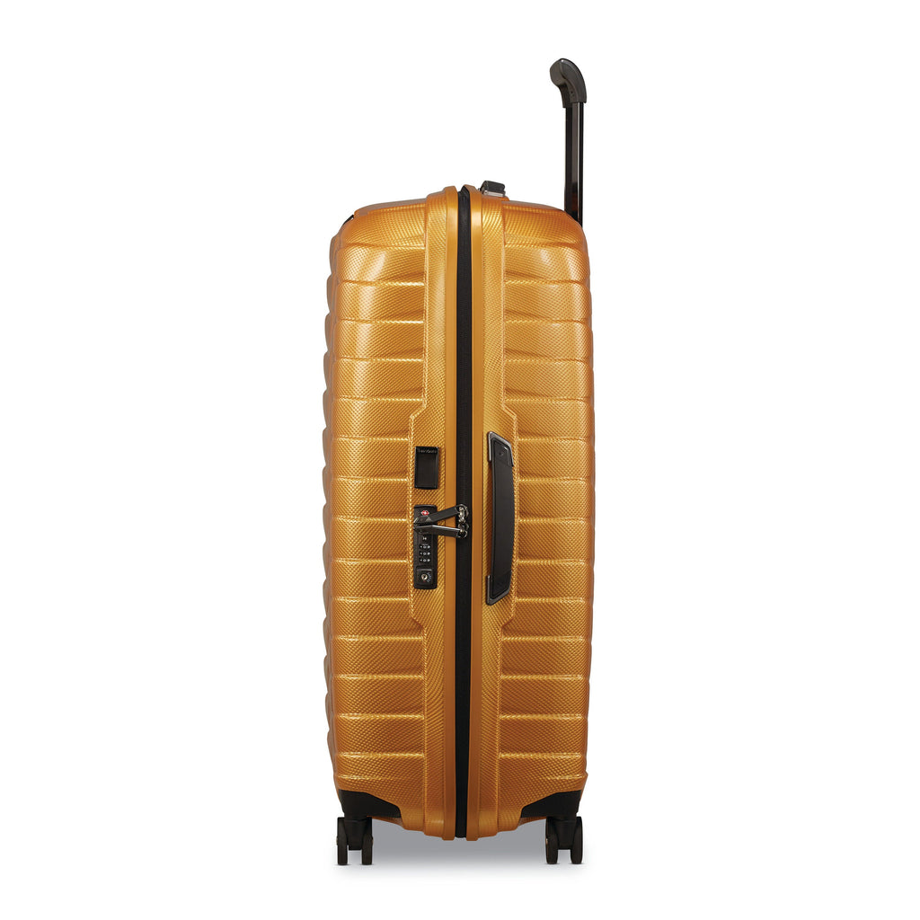 Samsonite Proxis Spinner Large (28) in the color Honey Gold.