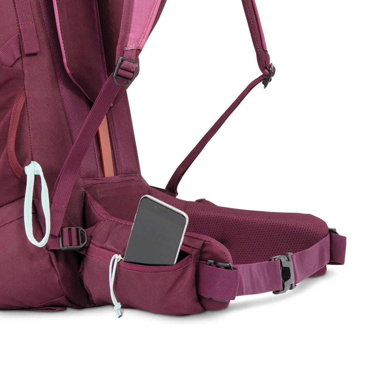 High Sierra Pathway 2.0 Women 60L Frame Pack in the color Berry/Maroon.