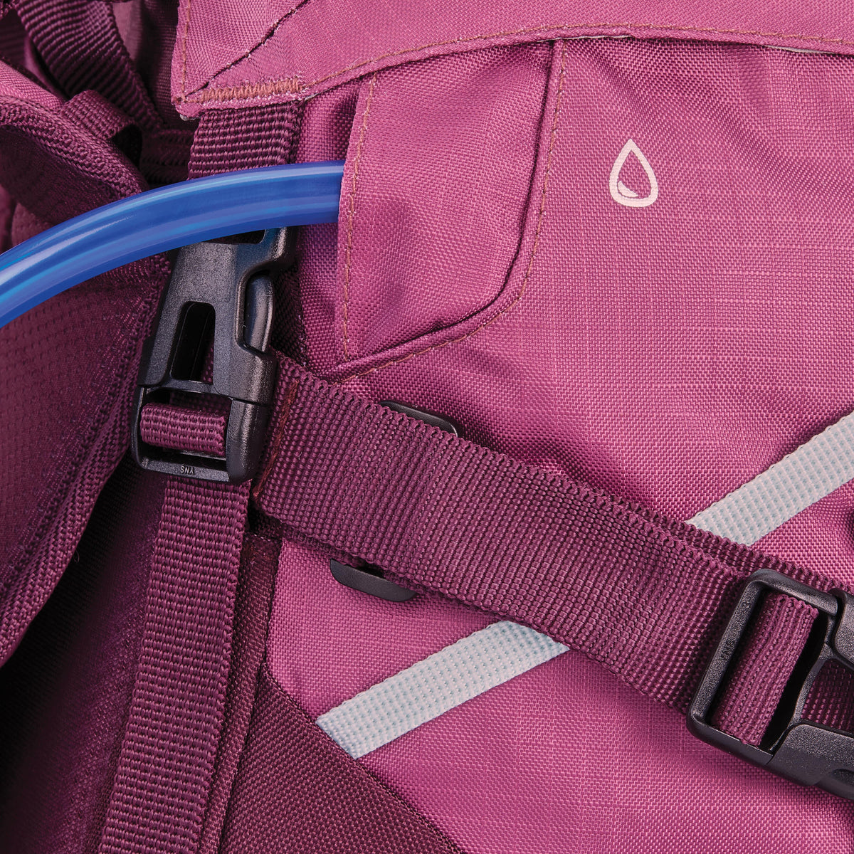 High Sierra Pathway 2.0 Women 60L Frame Pack in the color Berry/Maroon.