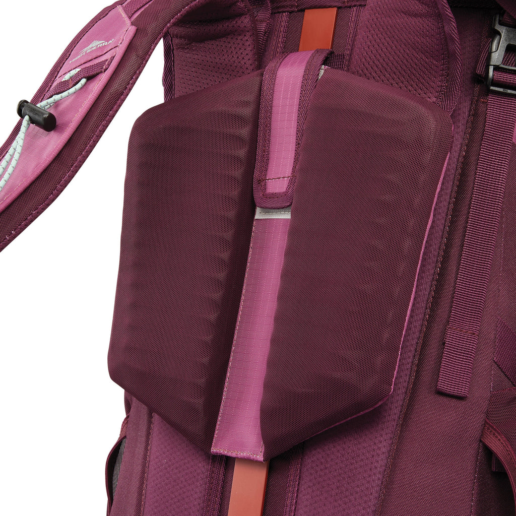 High Sierra Pathway 2.0 Women 60L Frame Pack in the color Berry/Maroon.