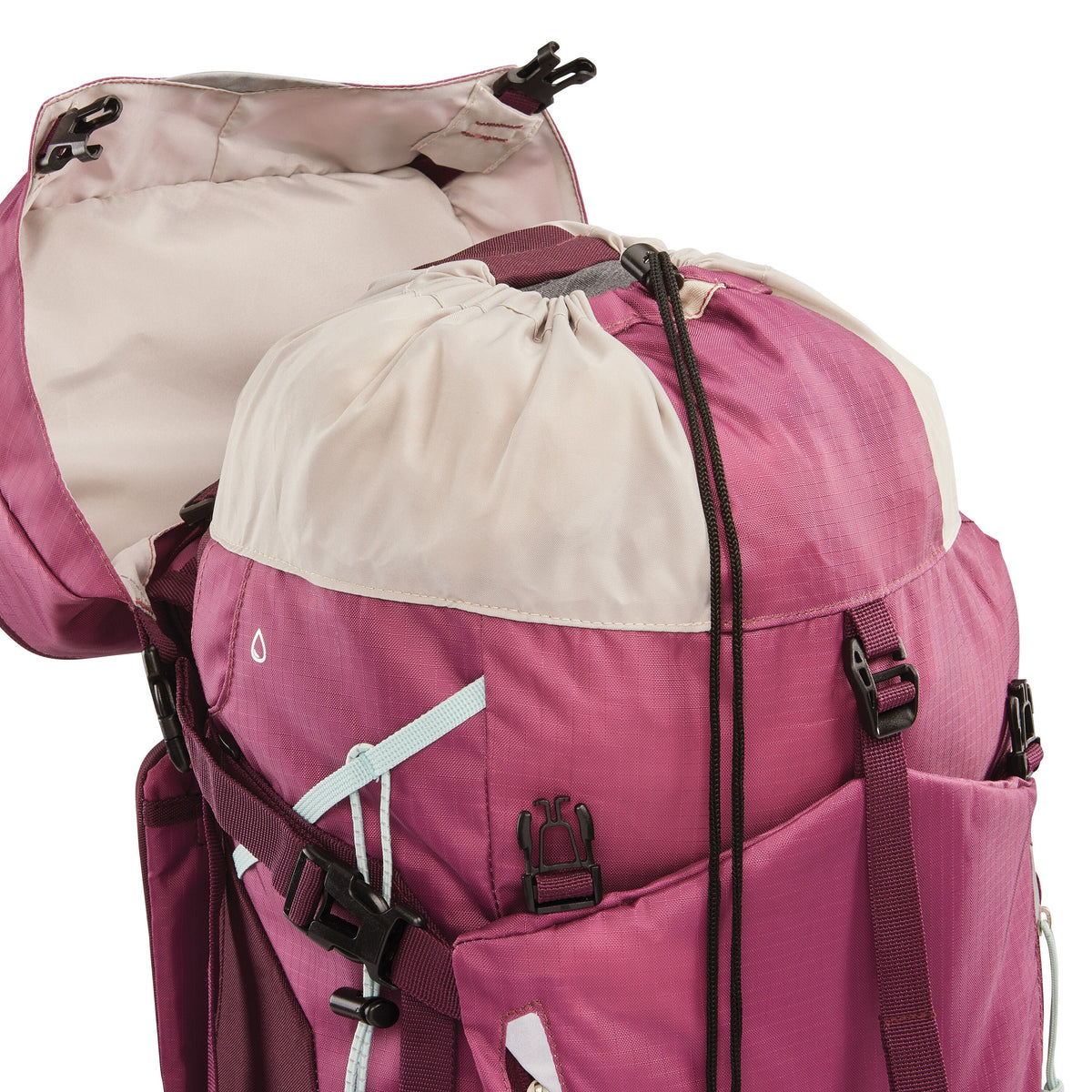 High Sierra Pathway 2.0 Women 60L Frame Pack in the color Berry/Maroon.