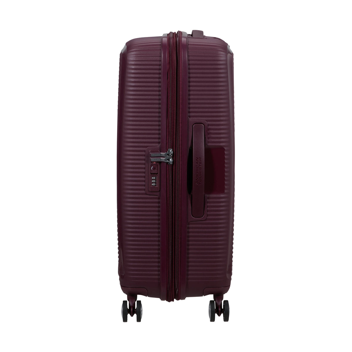 American Tourister Curio Spinner Medium in the color Wild Cherry.