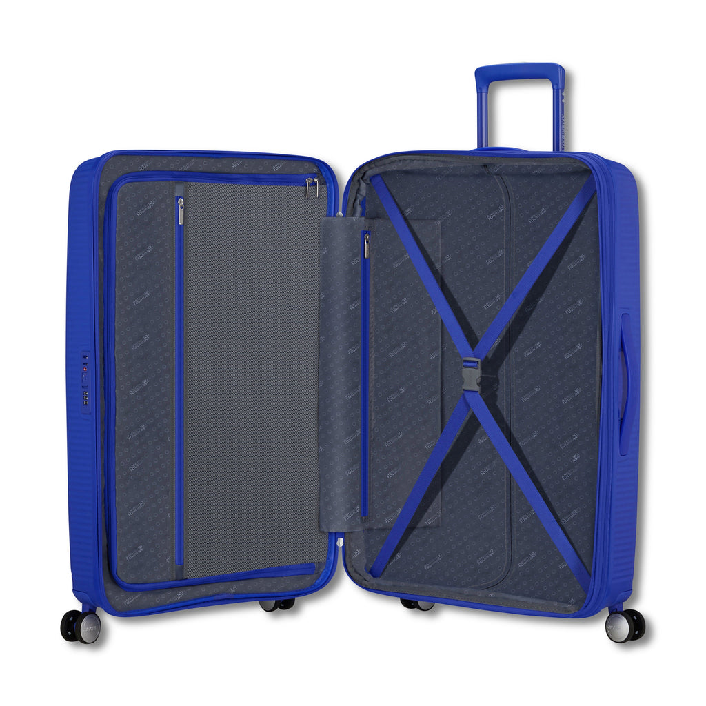 American Tourister Curio Spinner Large in the color Cobalt Blue.