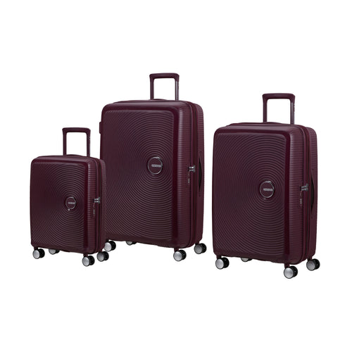 American Tourister Curio 3 Piece Set in the color Wild Cherry.