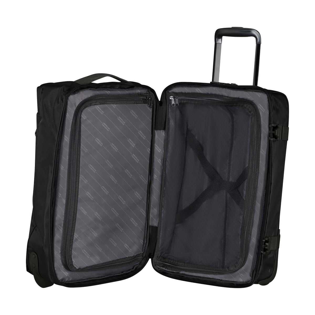American Tourister Urban Track Small Wheeled Duffle (21.5") in the color Asphalt Black.