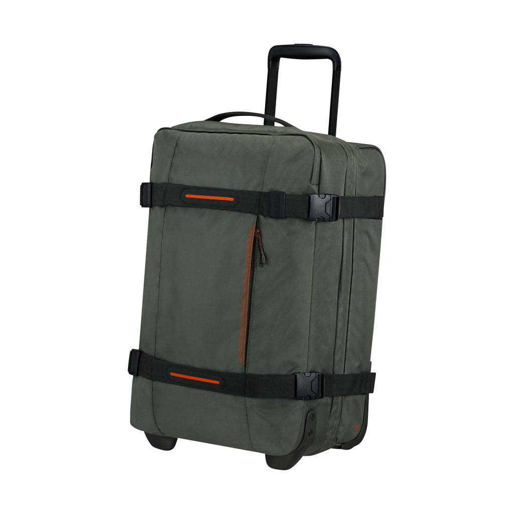 American Tourister Urban Track Small Wheeled Duffle (21.5") in the color Dark Khaki.