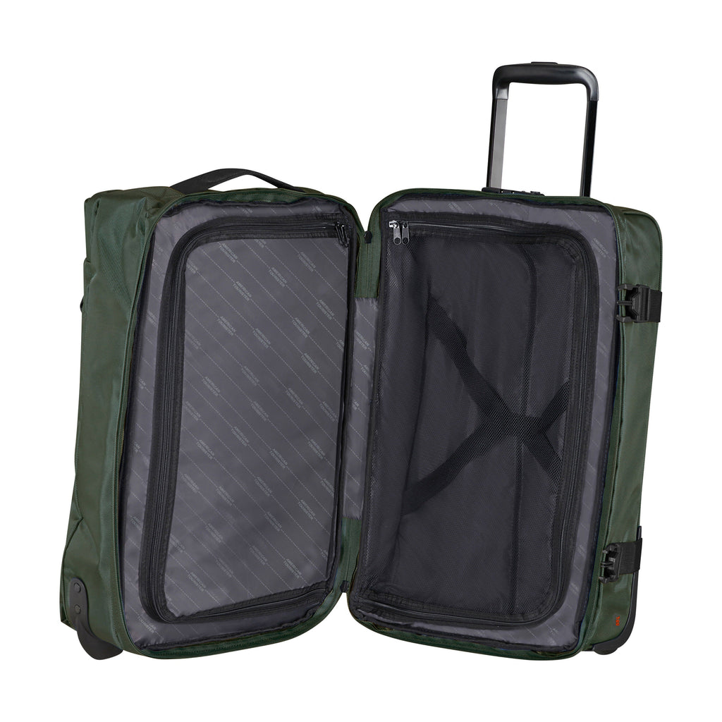 American Tourister Urban Track Small Wheeled Duffle (21.5") in the color Dark Khaki.
