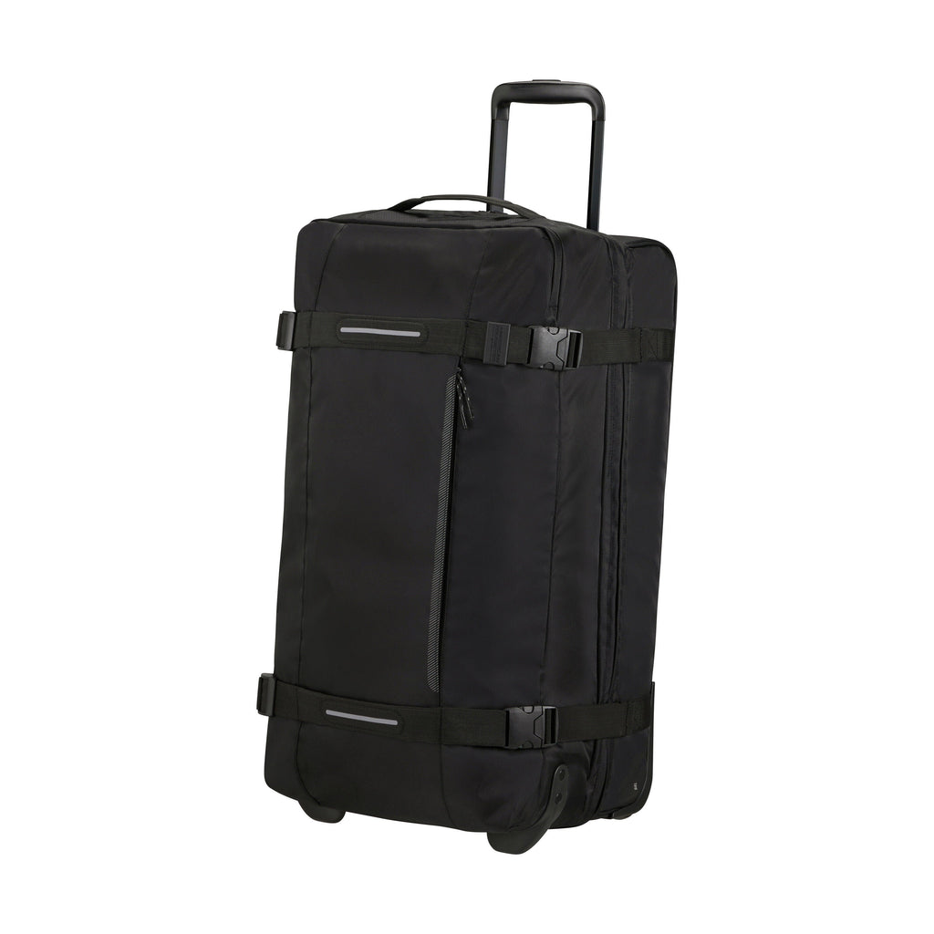 American Tourister Urban Track Medium Wheeled Duffle (27") in the color Asphalt Black.