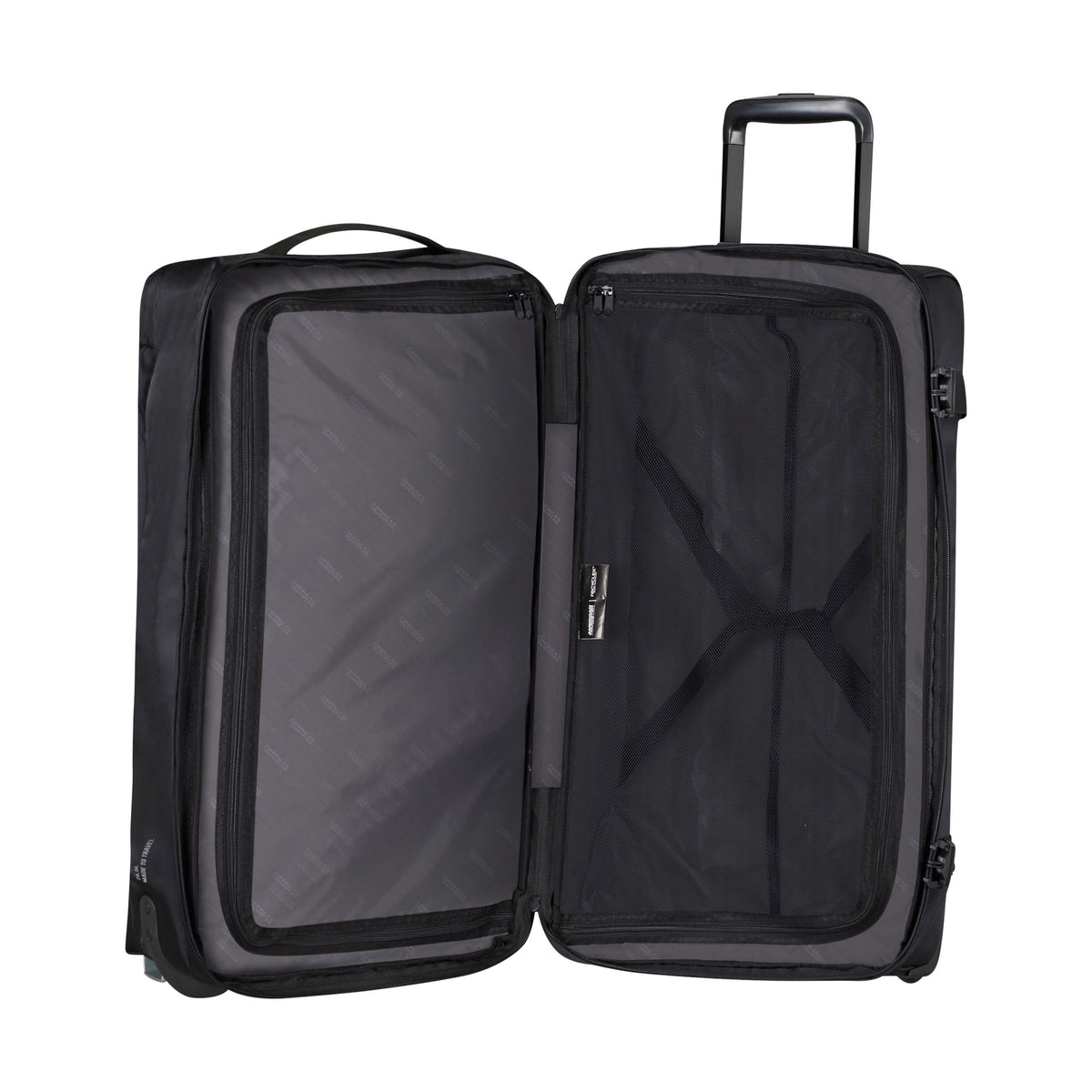American Tourister Urban Track Medium Wheeled Duffle (27") in the color Asphalt Black.