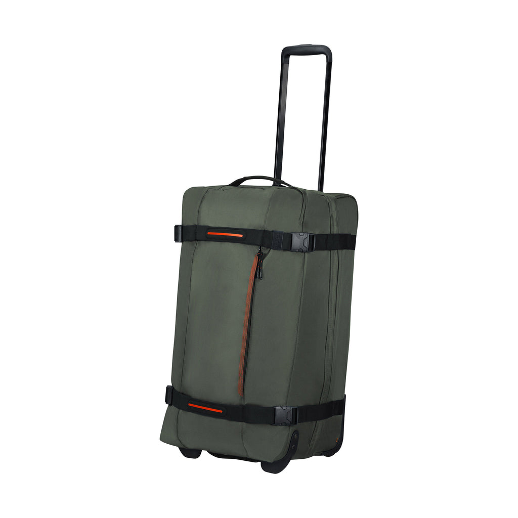 American Tourister Urban Track Medium Wheeled Duffle (27") in the color Dark Khaki.