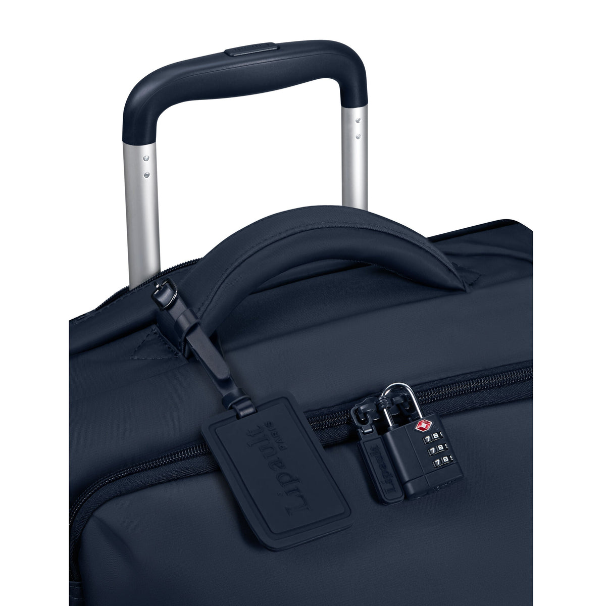 Lipault Foldable Plume Wheeled Duffle (78/29) in the color Midnight Blue.