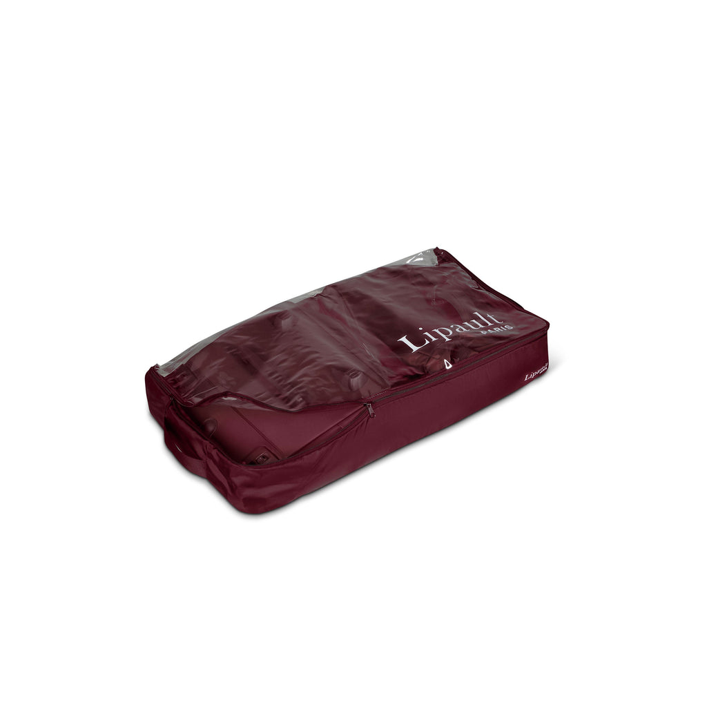 Lipault Foldable Plume Wheeled Duffle (78/29) in the color Bordeaux.