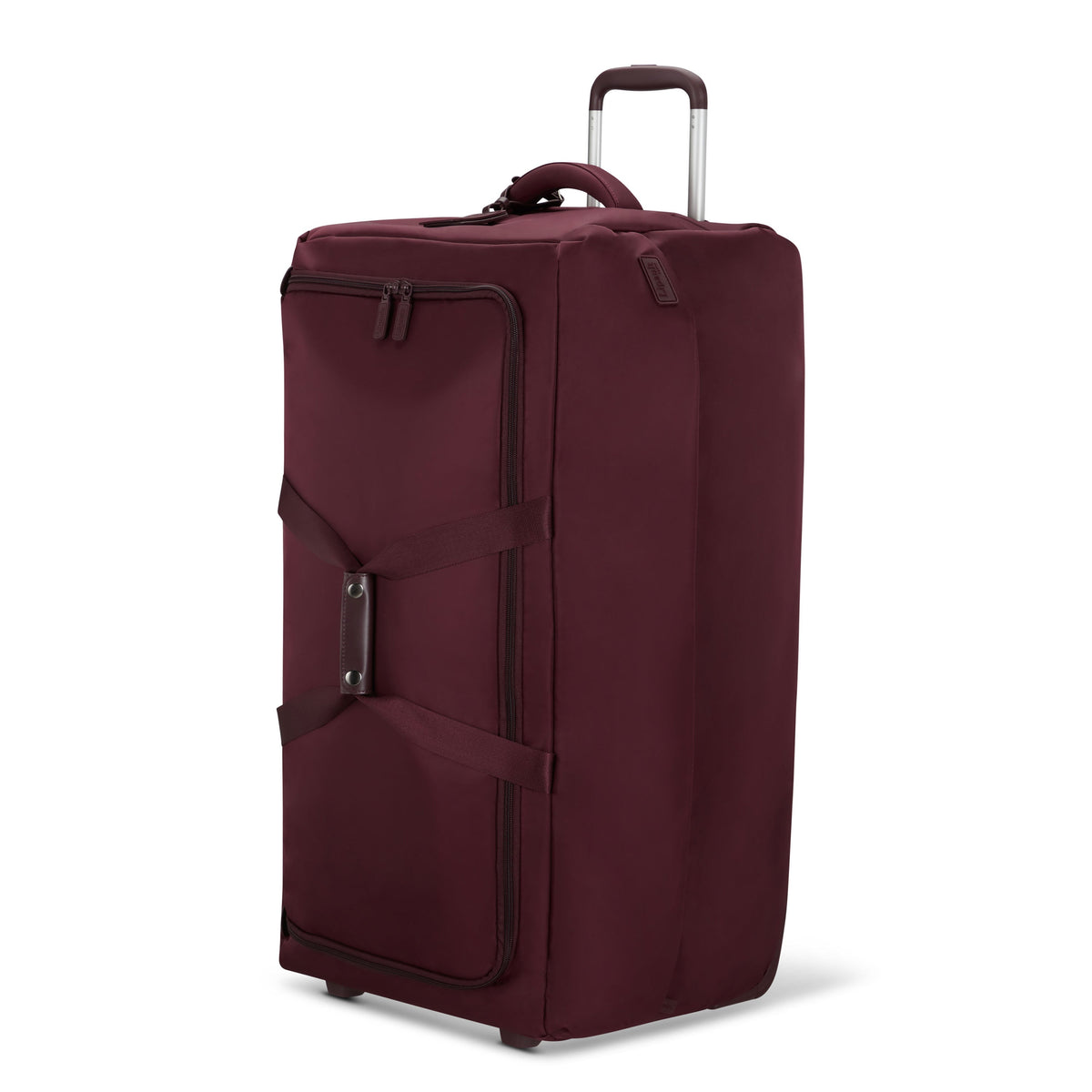 Lipault Foldable Plume Wheeled Duffle (78/29) in the color Bordeaux.