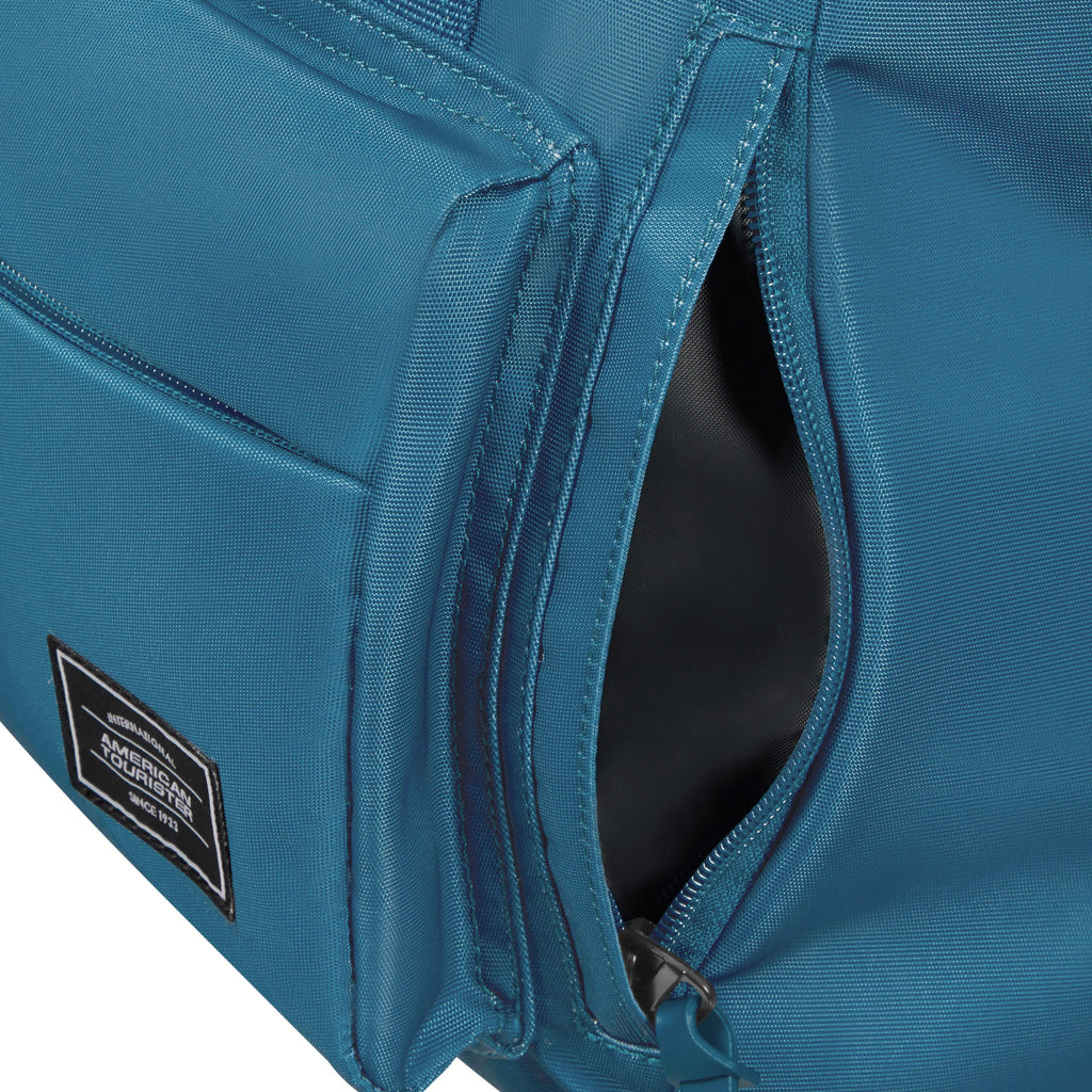 American Tourister Urban Groove Backpack in the color Stone Blue.