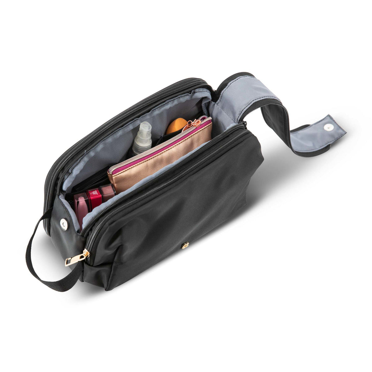 Samsonite Companion Bags - Top Zip Deluxe Ladies Travel Kit in the color Black.